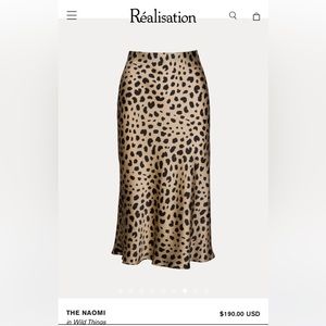 RÉALISATION PAR Naomi Silk Slip Skirt - Wild Things Leopard